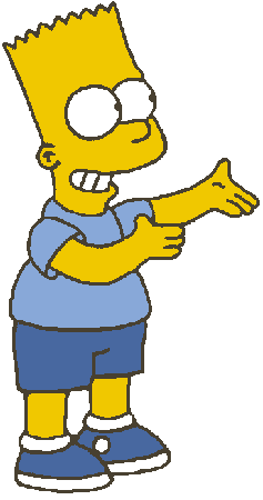 bart simpson pointing